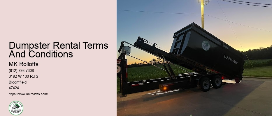 Dumpster Rental Requirements